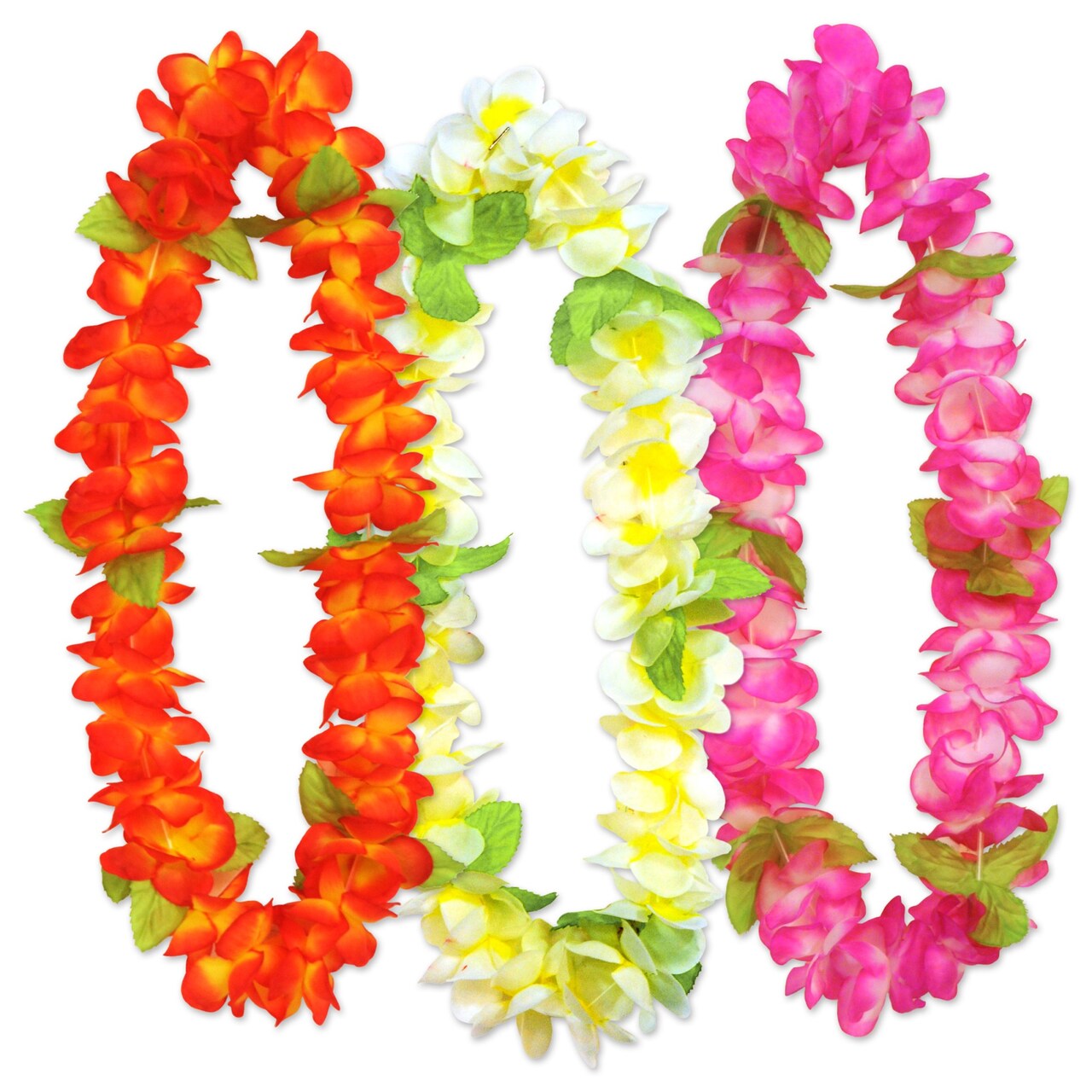 Sunset Floral Leis, (Pack of 6)
